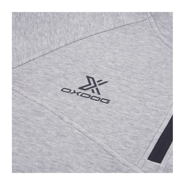 X HALF-ZIP HOODIE Grey Melange