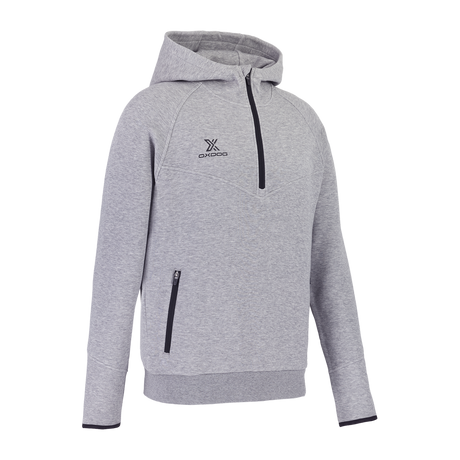 X HALF-ZIP HOODIE Grey Melange